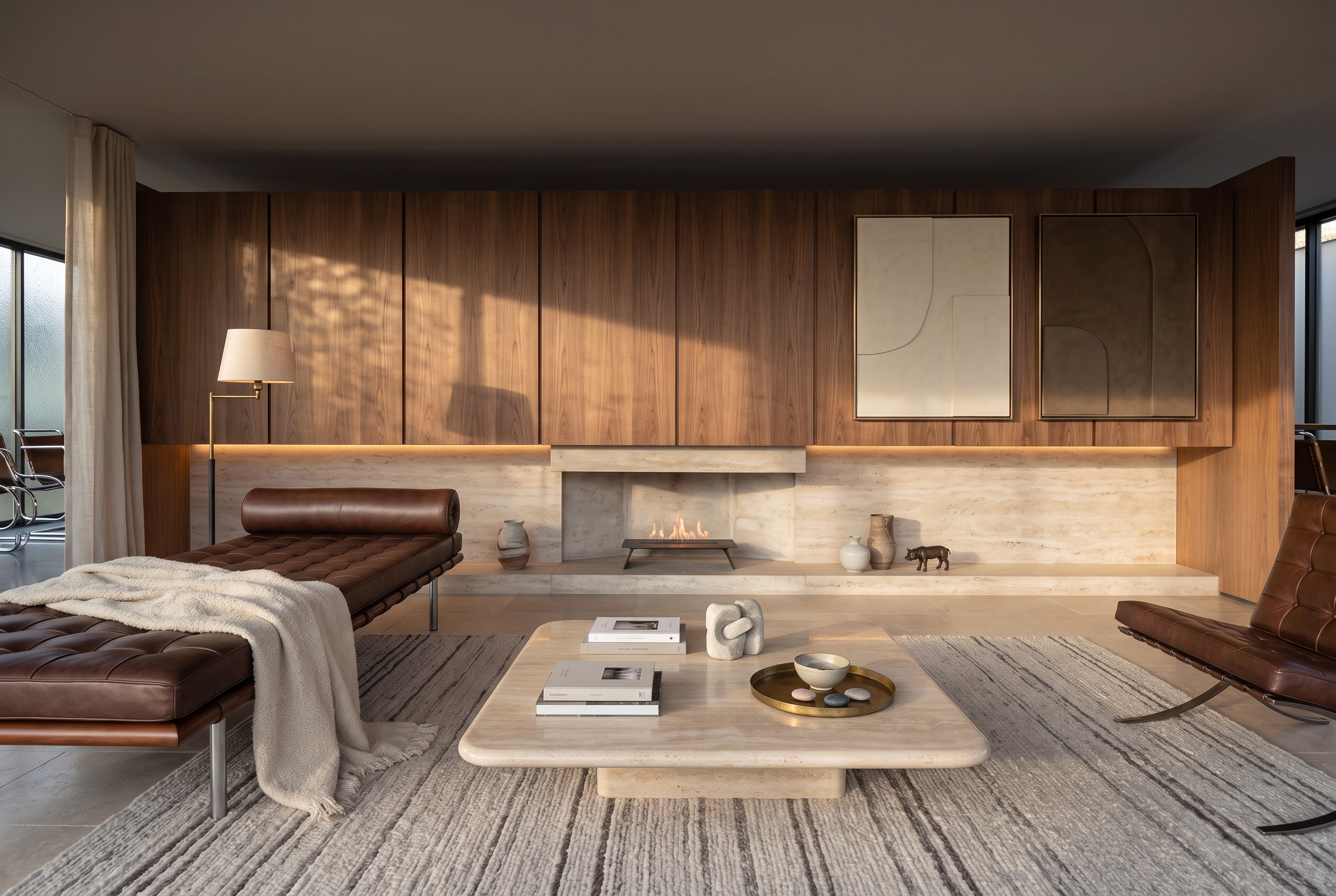 Same room geometry with a warmer material and lighting direction